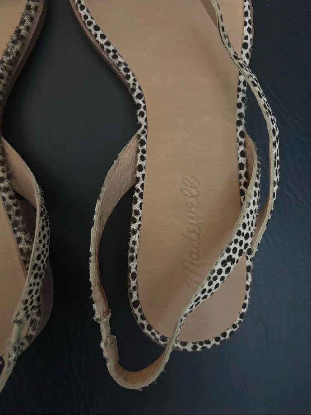 Madewell Heidi Sling Back Calfskin Strappy Sandals - 8.5